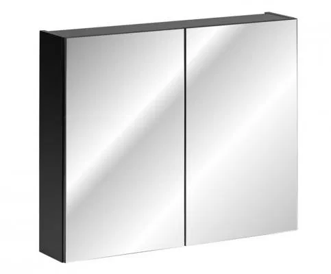 Koupelnová skříňka se zrcadlem SANTA FE BLACK 80cm