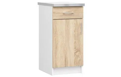 Kuchyňská skříňka LIMA šířka 40cm se zásuvkou Dub Sonoma / Bílá