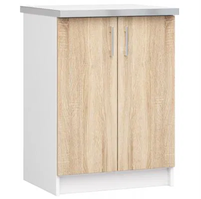 Kuchyňská skříňka LIMA Dub Sonoma šířka 60cm s pracovní deskou v bílé barvě