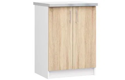 Kuchyňská skříňka LIMA Dub Sonoma šířka 60cm s pracovní deskou v bílé barvě