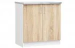 Kuchyňská skříňka LIMA Dub Sonoma šířka 80cm s pracovní deskou v bílé barvě