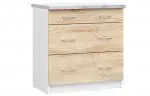 Kuchyňská skříňka LIMA šířka 80cm se zásuvkami Dub Sonoma / Bílá