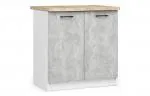 Kuchyňská skříňka OLIVIA – 80 cm | Bílá / Beton / Dub Sonoma