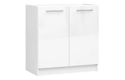 Kuchyňská skříňka pod dřez OLIVIA – 80cm | Bílá lesklá