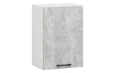 Závěsná kuchyňská skříňka OLIVIA – 50x58cm | Bílá / Beton