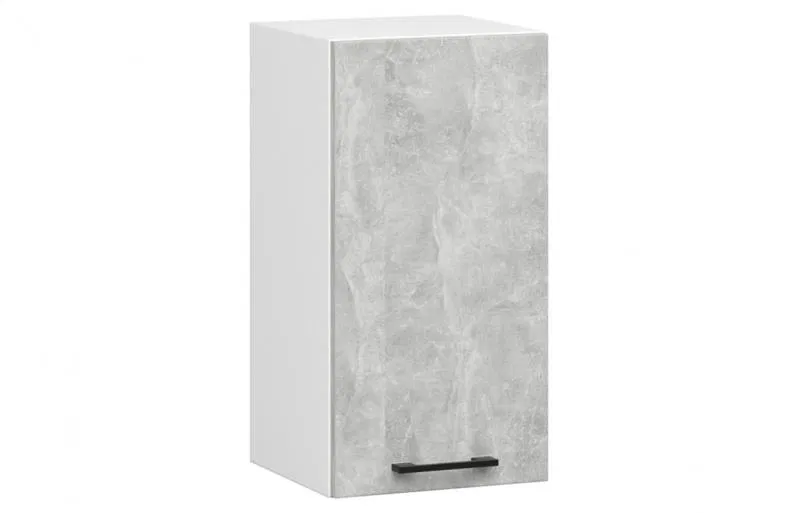 Závěsná kuchyňská skříňka OLIVIA – 40x58cm | Bílá / Beton