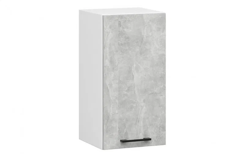 Závěsná kuchyňská skříňka OLIVIA – 30x58cm | Bílá / Beton
