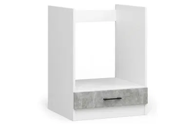 Kuchyňská skříňka pod troubu OLIVIA - 60cm | Bílá / Beton