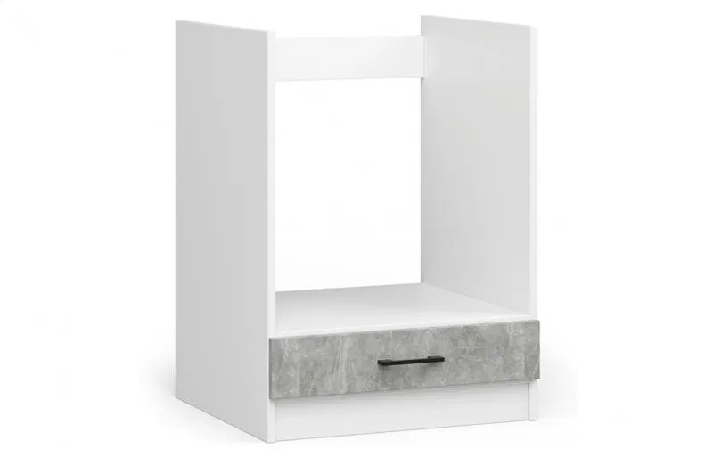 Kuchyňská skříňka pod troubu OLIVIA - 60cm | Bílá / Beton