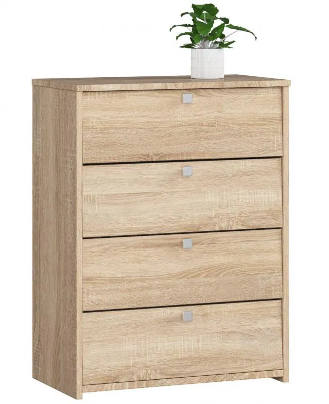 Botník se 4 přihrádkami 60cm - sonoma