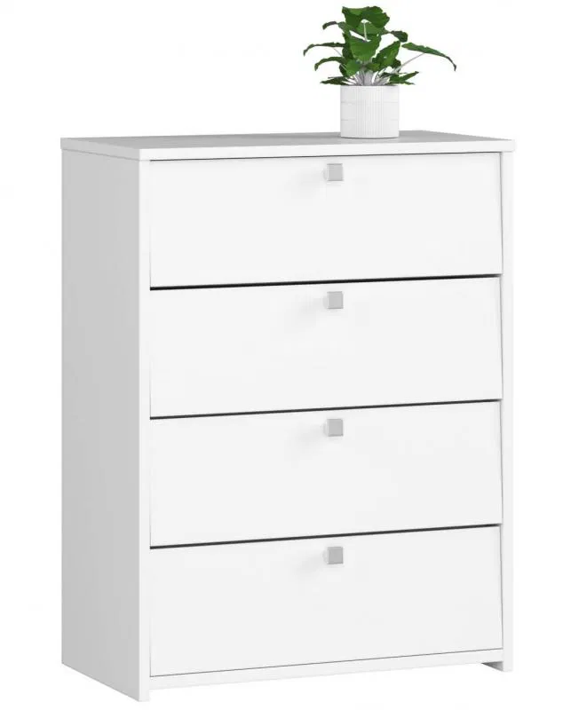 Botník se 4 přihrádkami 60cm - bílá