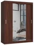 Šatní skříň s posuvnými dveřmi a zrcadlem 150cm wenge