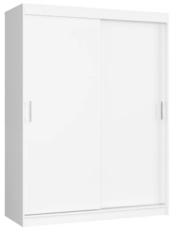 Šatní skříň s posuvnými dveřmi 150 cm MONO bílá
