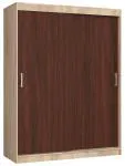 Šatní skříň s posuvnými dveřmi 150 cm MONO dub sonoma / wenge