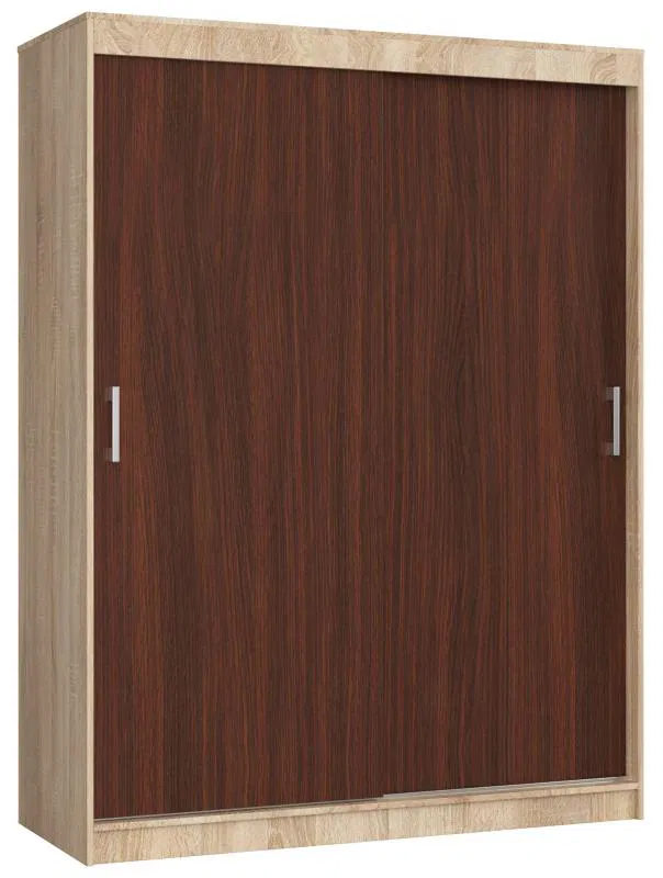 Šatní skříň s posuvnými dveřmi 150 cm MONO dub sonoma / wenge