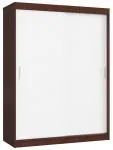 Šatní skříň s posuvnými dveřmi 150 cm MONO wenge / bílá