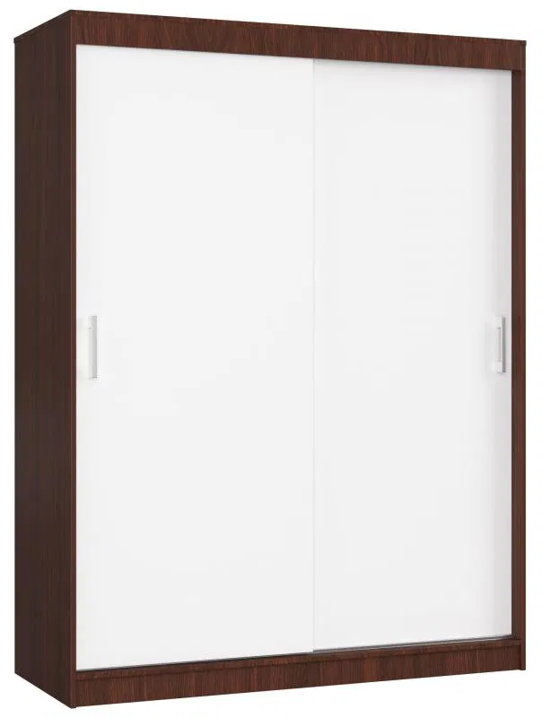 Šatní skříň s posuvnými dveřmi 150 cm MONO wenge / bílá