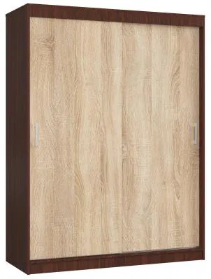 Šatní skříň s posuvnými dveřmi 150 cm MONO wenge / sonoma