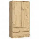 Šatní skříň s otočnými dveřmi 90cm dub artisan