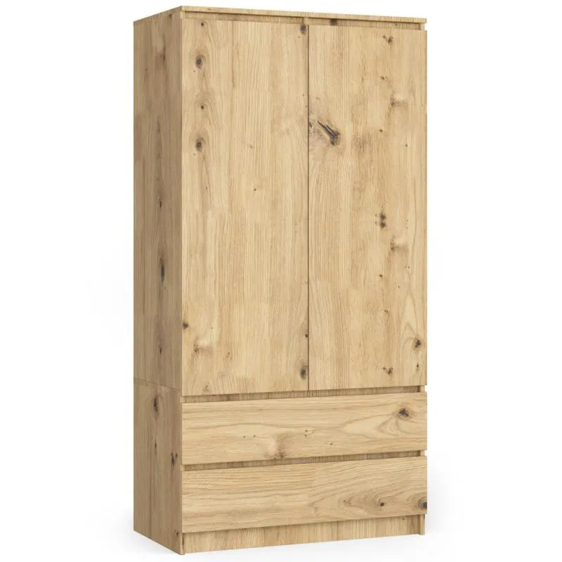 Šatní skříň s otočnými dveřmi 90cm dub artisan