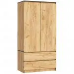 Šatní skřín s otočnými dveřmi 90cm dub craft