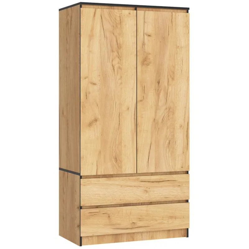Šatní skřín s otočnými dveřmi 90cm dub craft