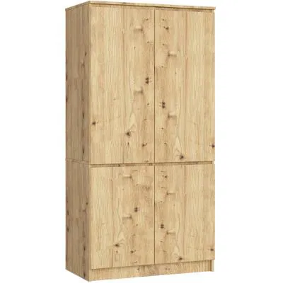 Šatní skříň s otočnými dveřmi 90cm 4D dub artisan