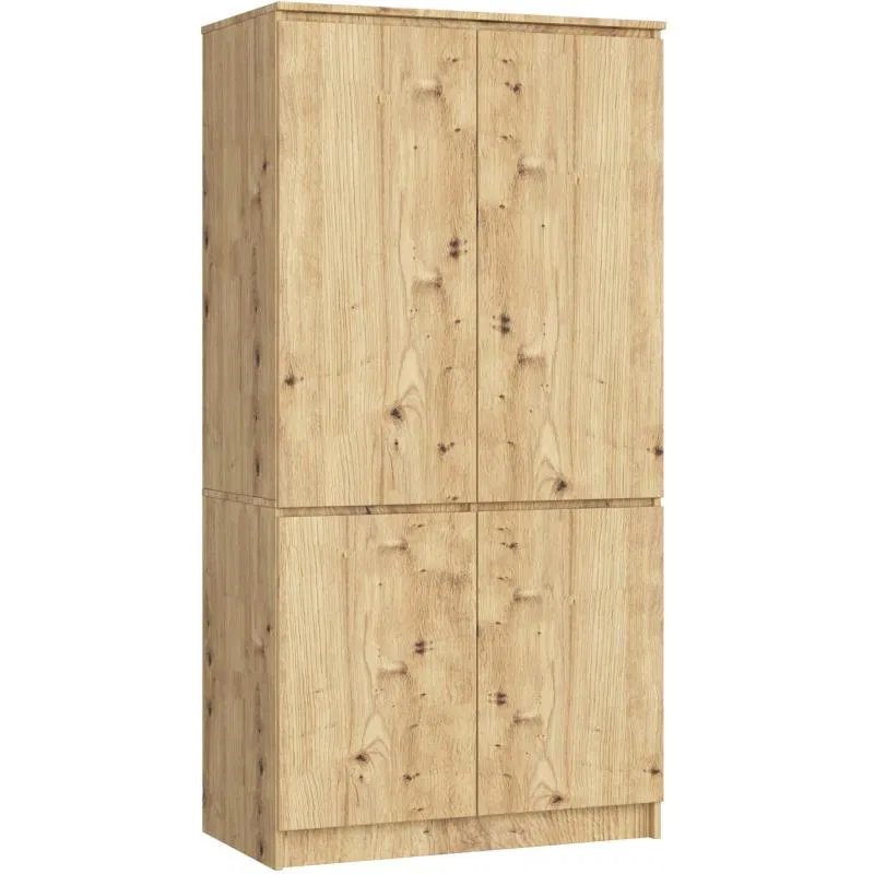 Šatní skříň s otočnými dveřmi 90cm 4D dub artisan