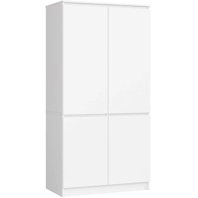 Šatní skříň s otočnými dveřmi 90cm 4D bílá