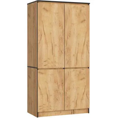 Šatní skříň s otočnými dveřmi 90cm 4D dub craft