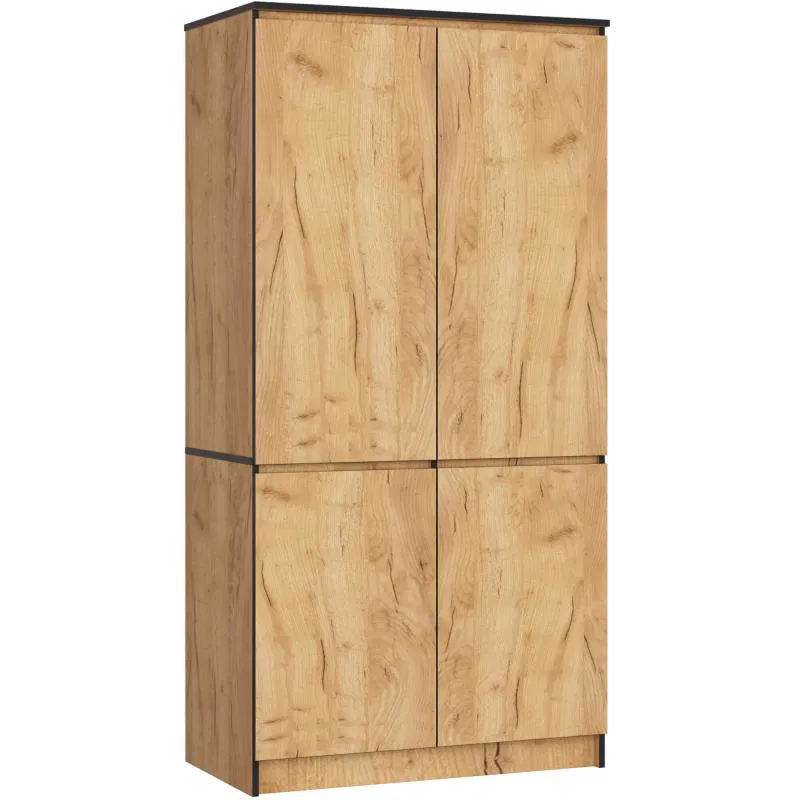 Šatní skříň s otočnými dveřmi 90cm 4D dub craft