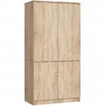 Šatní skříň s otočnými dveřmi 90cm 4D dub sonoma