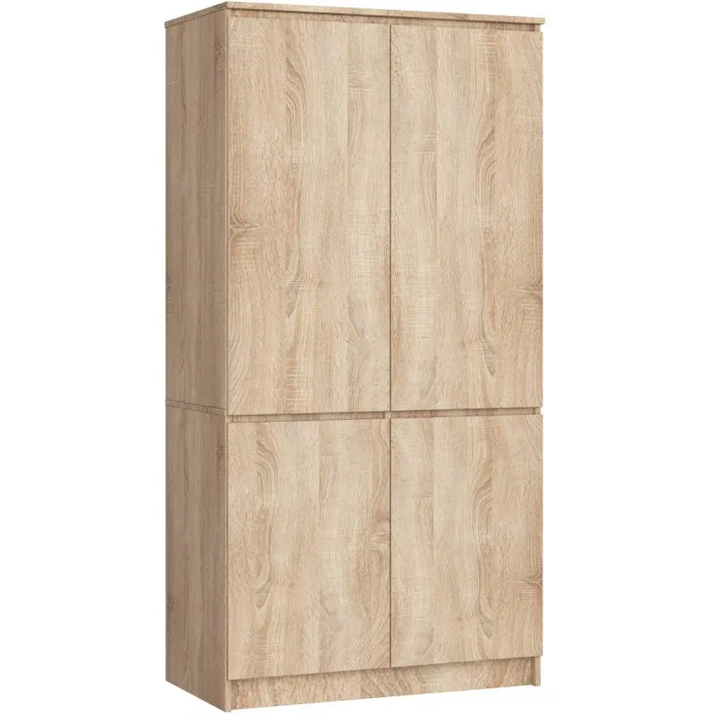 Šatní skříň s otočnými dveřmi 90cm 4D dub sonoma