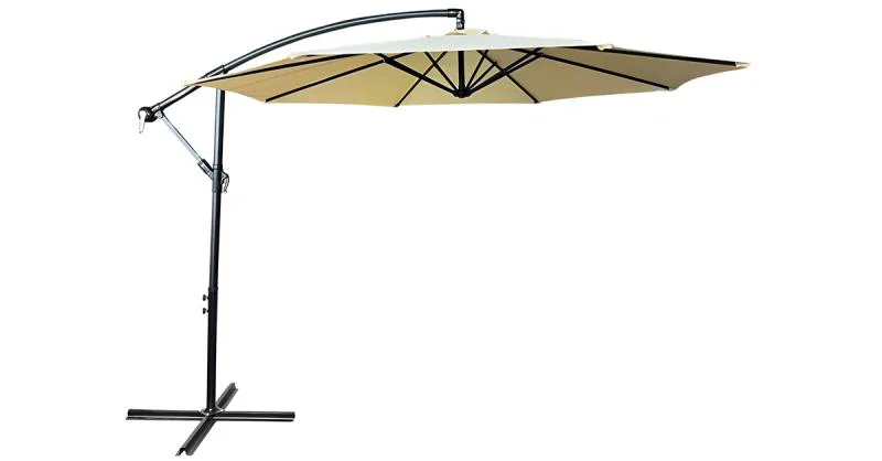 Zahradní slunečník ASTER s UV ochranou, béžový, 300x300x245cm, 12,1 kg
