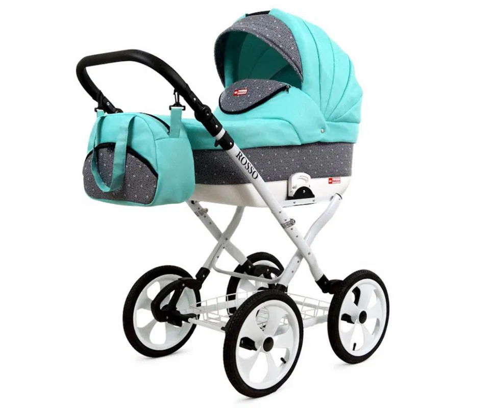 Kočárek 2v1 BabyLux ROSSO MINT