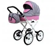 Kočárek 2v1 BabyLux  ROSSO LIGHT PINK