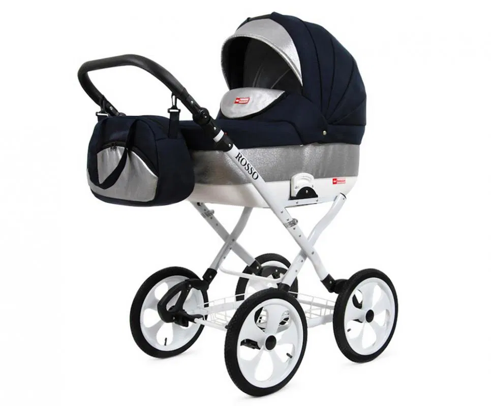 Kočárek 2v1 BabyLux ROSSO BLUE SHINE