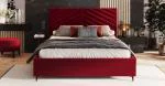 Čalouněná postel ELEGANTE 120x200 Vínová Paris s úložným prostorem kovový rošt