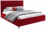 Čalouněná postel ELEGANTE 120x200 Vínová Paris s úložným prostorem kovový rošt