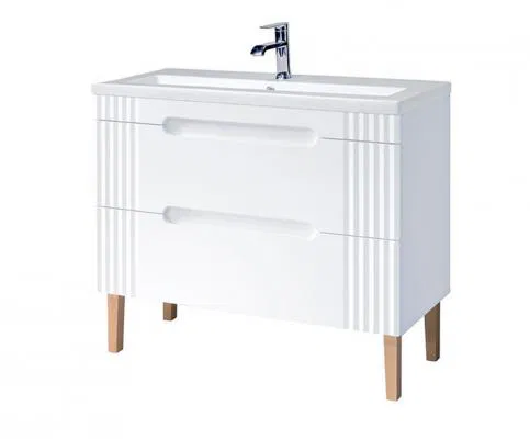 Koupelnová skříňka FIJI WHITE 100cm + umyvadlo