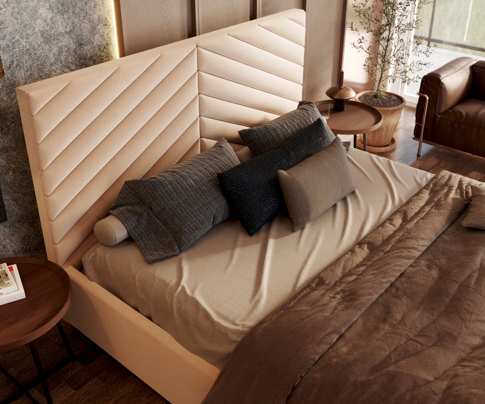 Čalúnená posteľ ELEGANTE 120x200 Krémová Paris s úložným priestorom kovový rošt