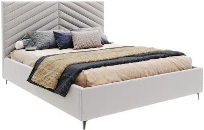 Čalouněná postel ELEGANTE 120x200 Světle Šedá Paris s úložným prostorem kovový rošt