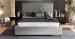 Čalouněná postel ELEGANTE 90x200 Steel Paris s úložným prostorem kovový rošt