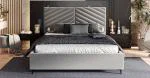 Čalouněná postel ELEGANTE 140x200 Steel Paris s úložným prostorem kovový rošt