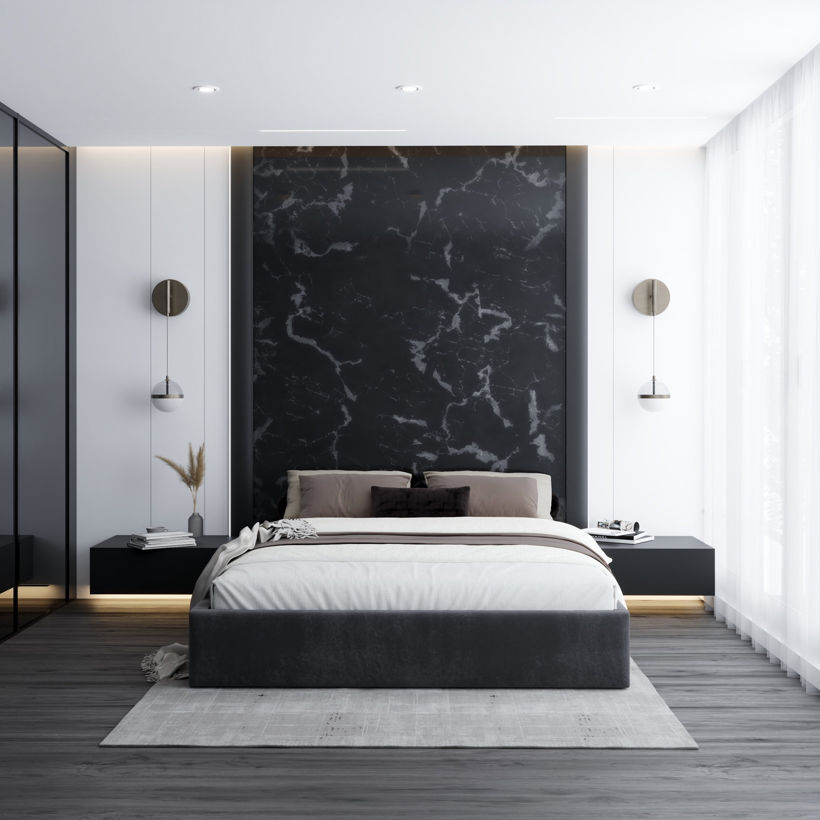 Čalúnená posteľ ORLANDO 90x200 Tmavo sivá Trinity s úložným priestorom kovový rošt