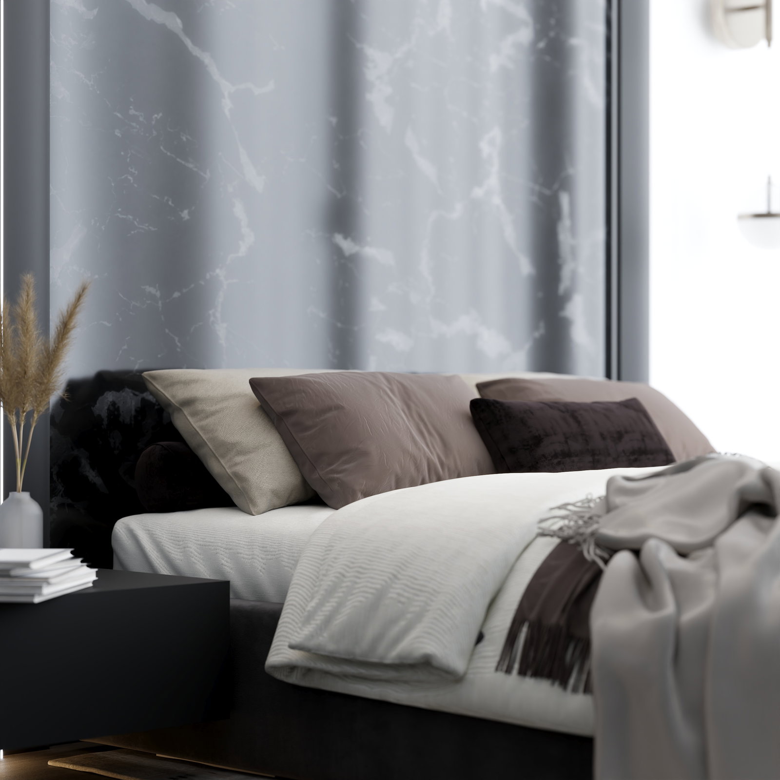 Čalúnená posteľ ORLANDO 90x200 Tmavo sivá Trinity s úložným priestorom kovový rošt