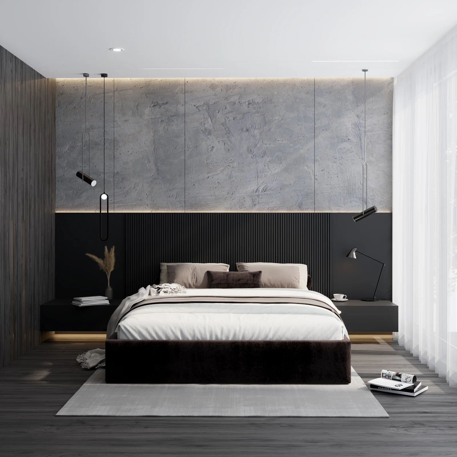 Čalouněná postel ORLANDO 160x200 Černá Trinity s úložným prostorem kovový rošt