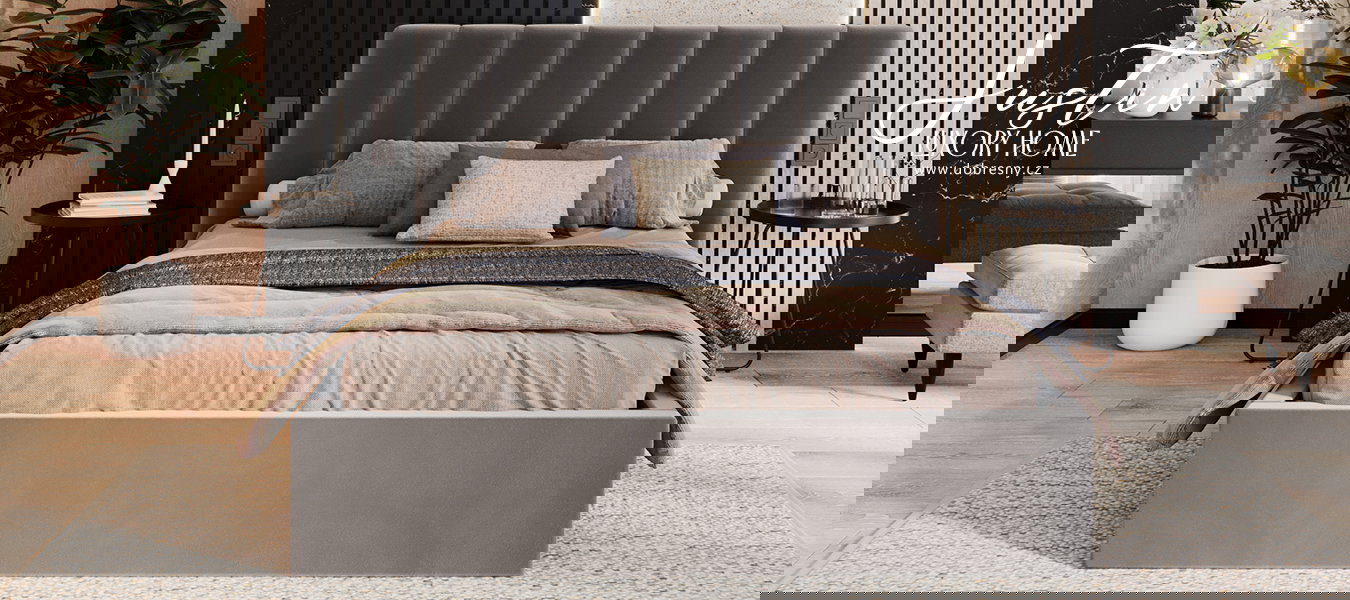 Čalúnená posteľ JUSTIN 120x200 Grafitová Trinity s úložným priestorom kovový rošt