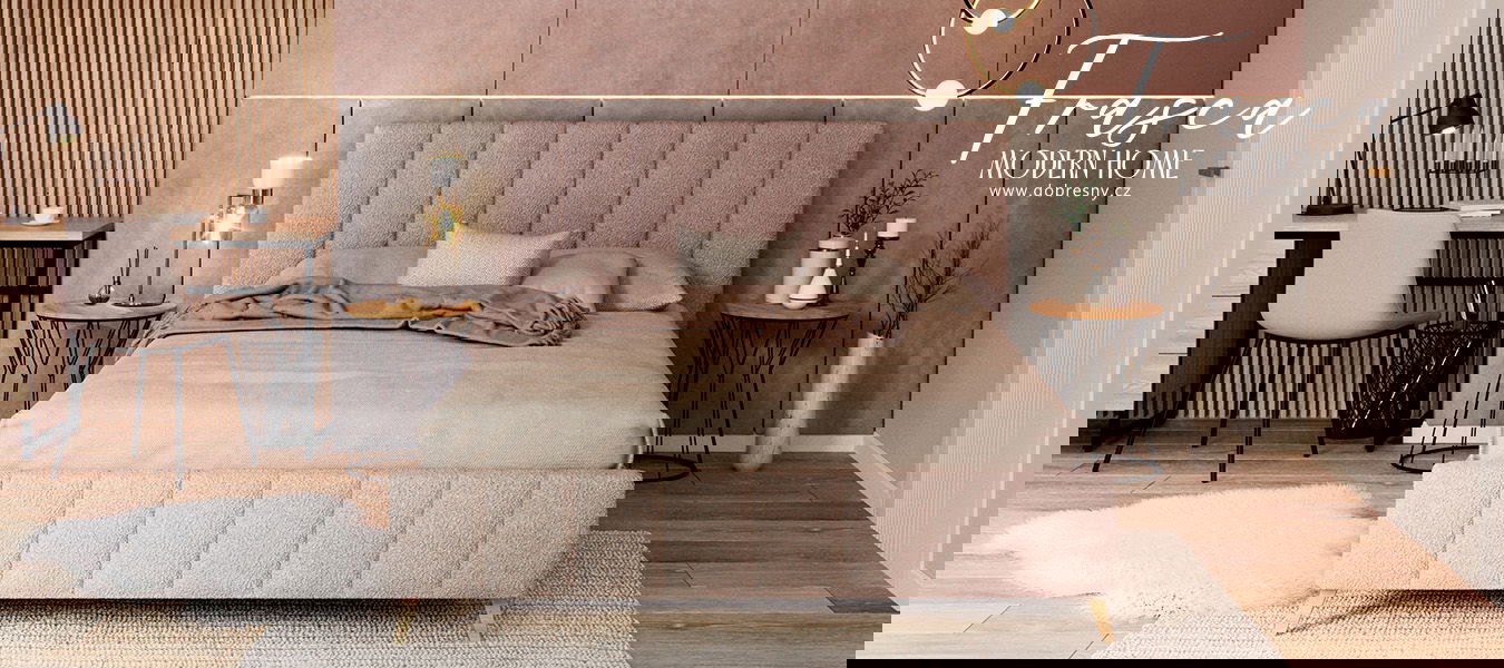 Čalúnená posteľ FRASCA 120x200 Růžová Boucle