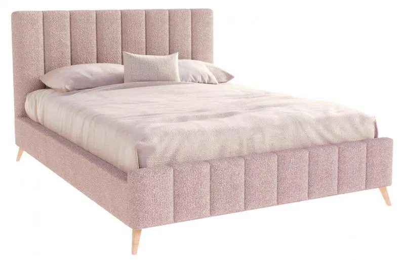 Čalouněná postel FRASCA 120x200 Růžová Boucle